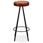 Bar Stools 2 pcs Real Leather