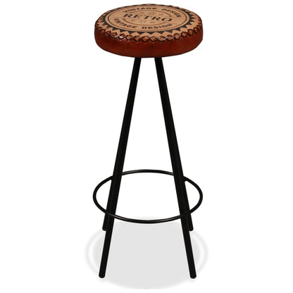 Bar Stools 2 pcs Real Leather - 30×76cm