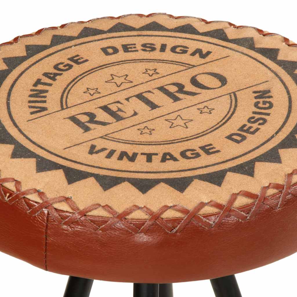 Bar Stools 4 pcs Real Leather - 30×76cm