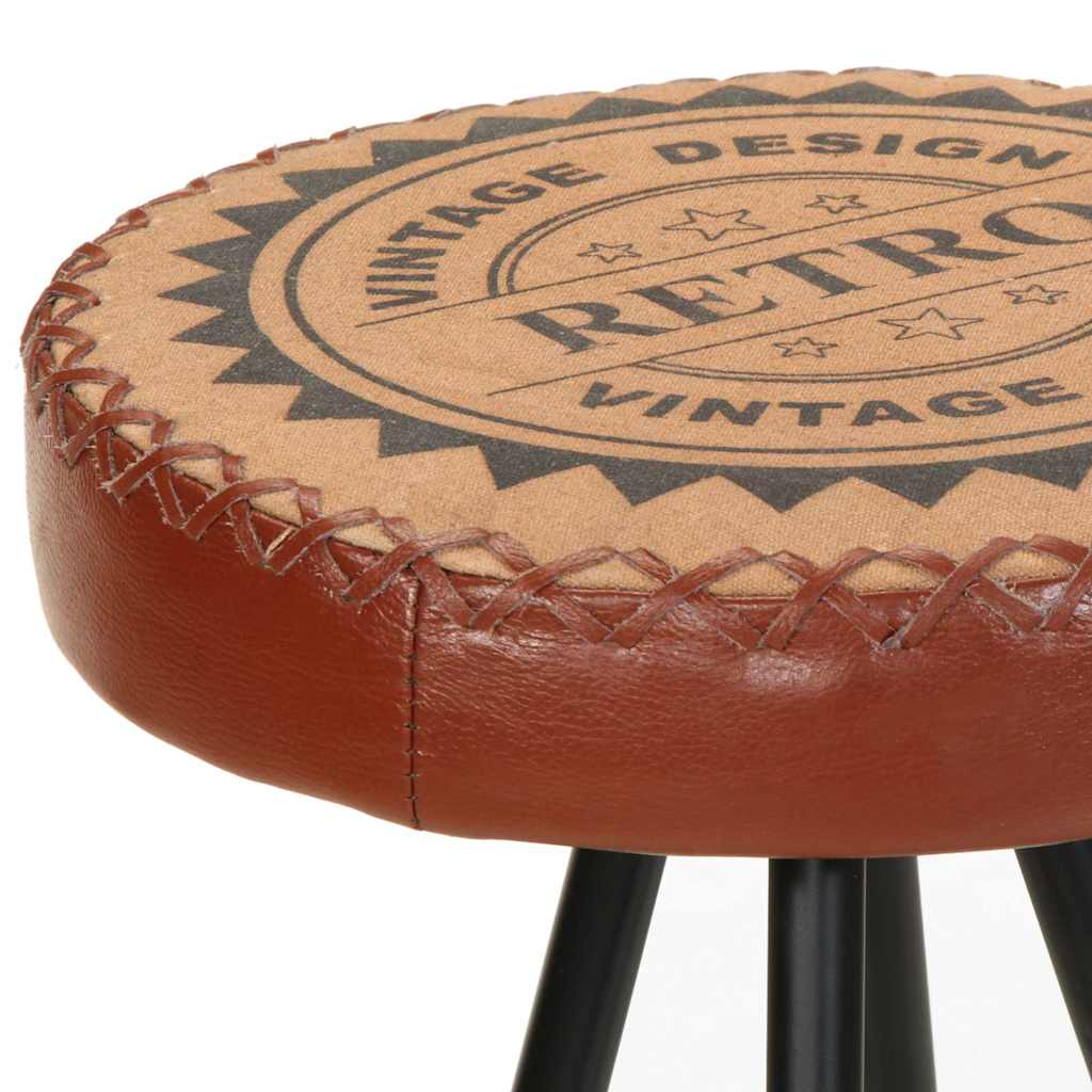 Bar Stools 4 pcs Real Leather - 30×76cm