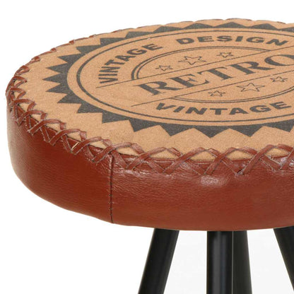 Bar Stools 4 pcs Real Leather - 30×76cm