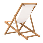 Deck Chair Teak  Cream