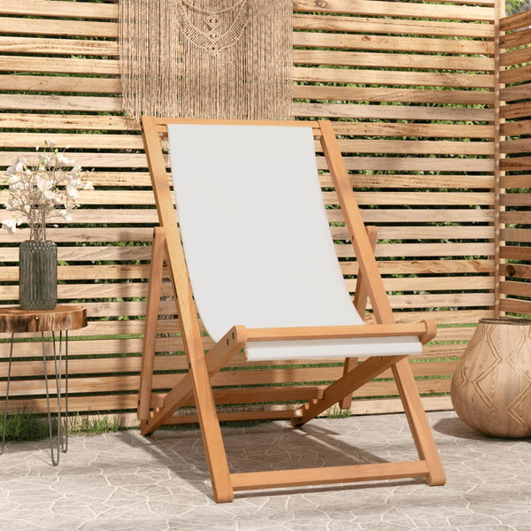  Deck Chair Teak  Cream