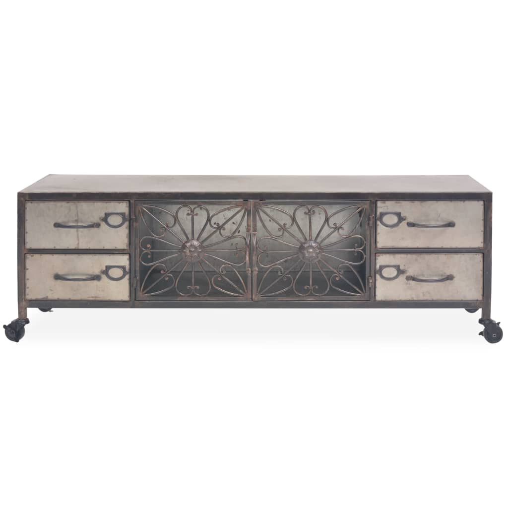Tv Cabinet Entertainment Center Silver