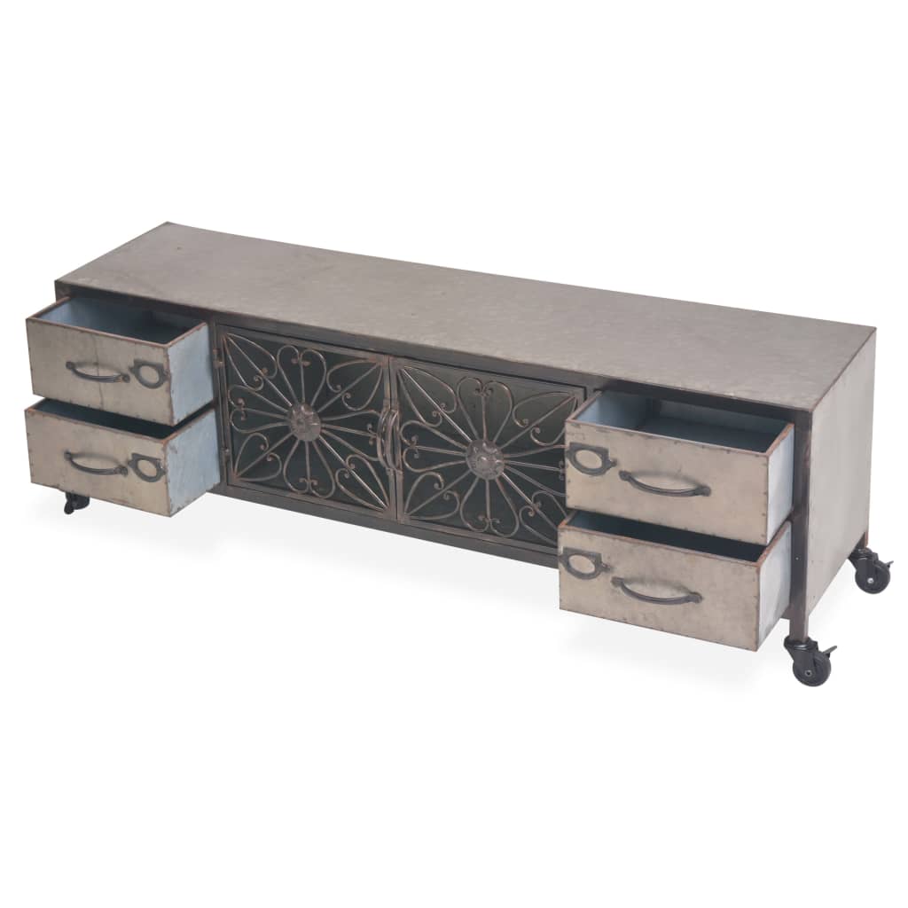 Tv Cabinet Entertainment Center Silver