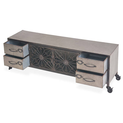 Tv Cabinet Entertainment Center Silver
