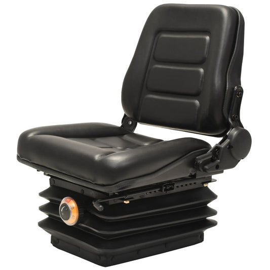 Forklift & Tractor Seat with Suspension and Adjustable Backrest - 48×48×68cm