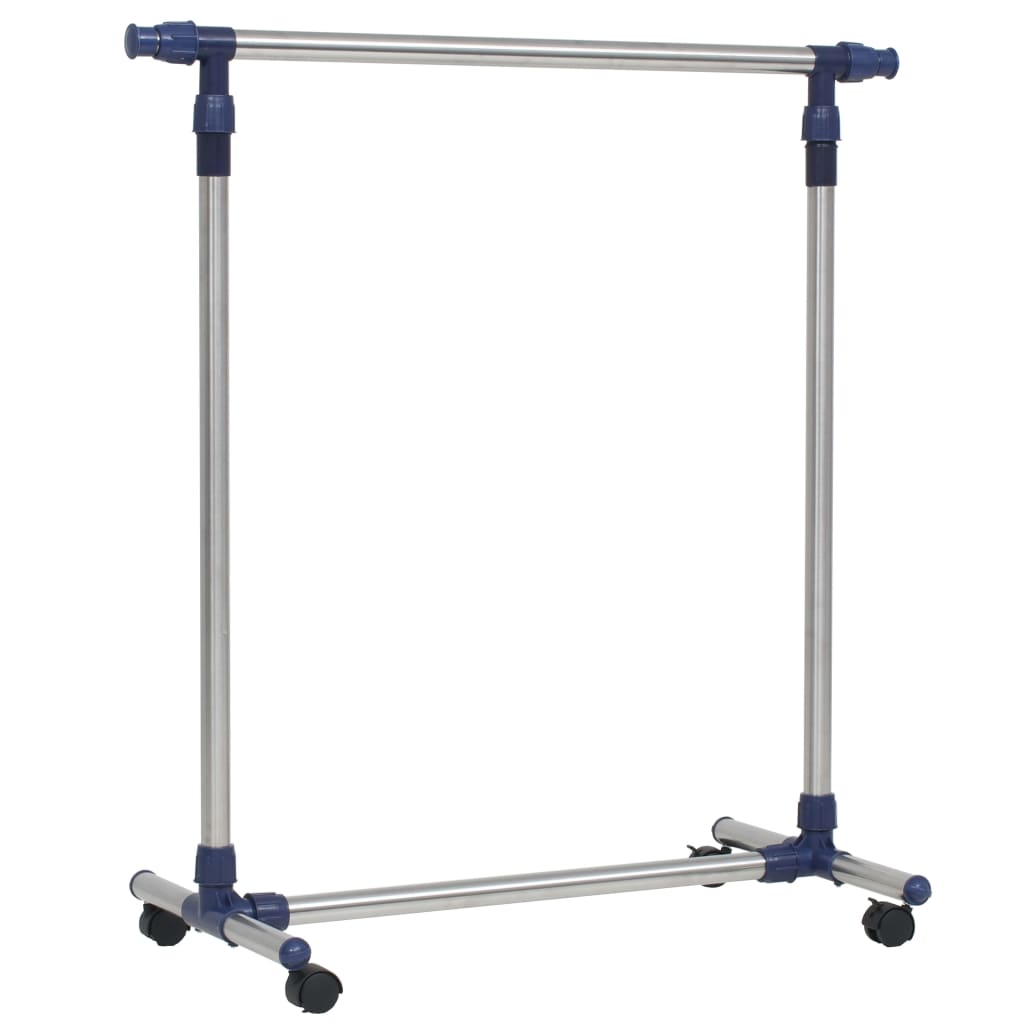 Adjustable Clothes Rack Stainless Steel Silver