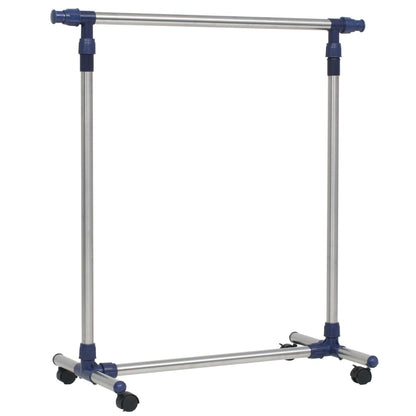 Adjustable Clothes Rack Stainless Steel Silver