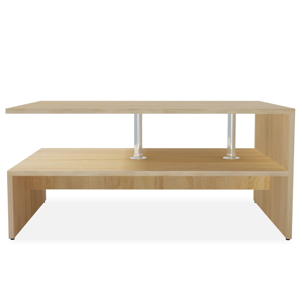 Coffee Table Chipboard Oak - 90×59×42cm