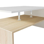 Coffee Table Chipboard Oak and White