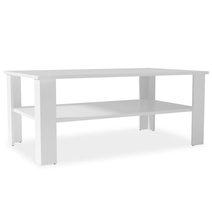 Coffee Table Chipboard, White - 100×59×42cm