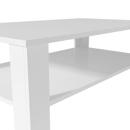 Coffee Table Chipboard, White - 100×59×42cm