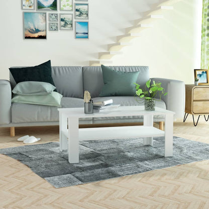Coffee Table Chipboard, White - 100×59×42cm
