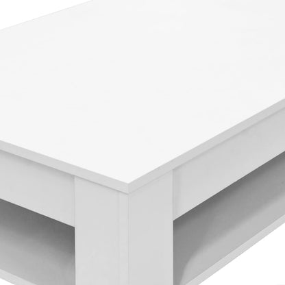 Coffee Table Chipboard, White - 110×65×48cm