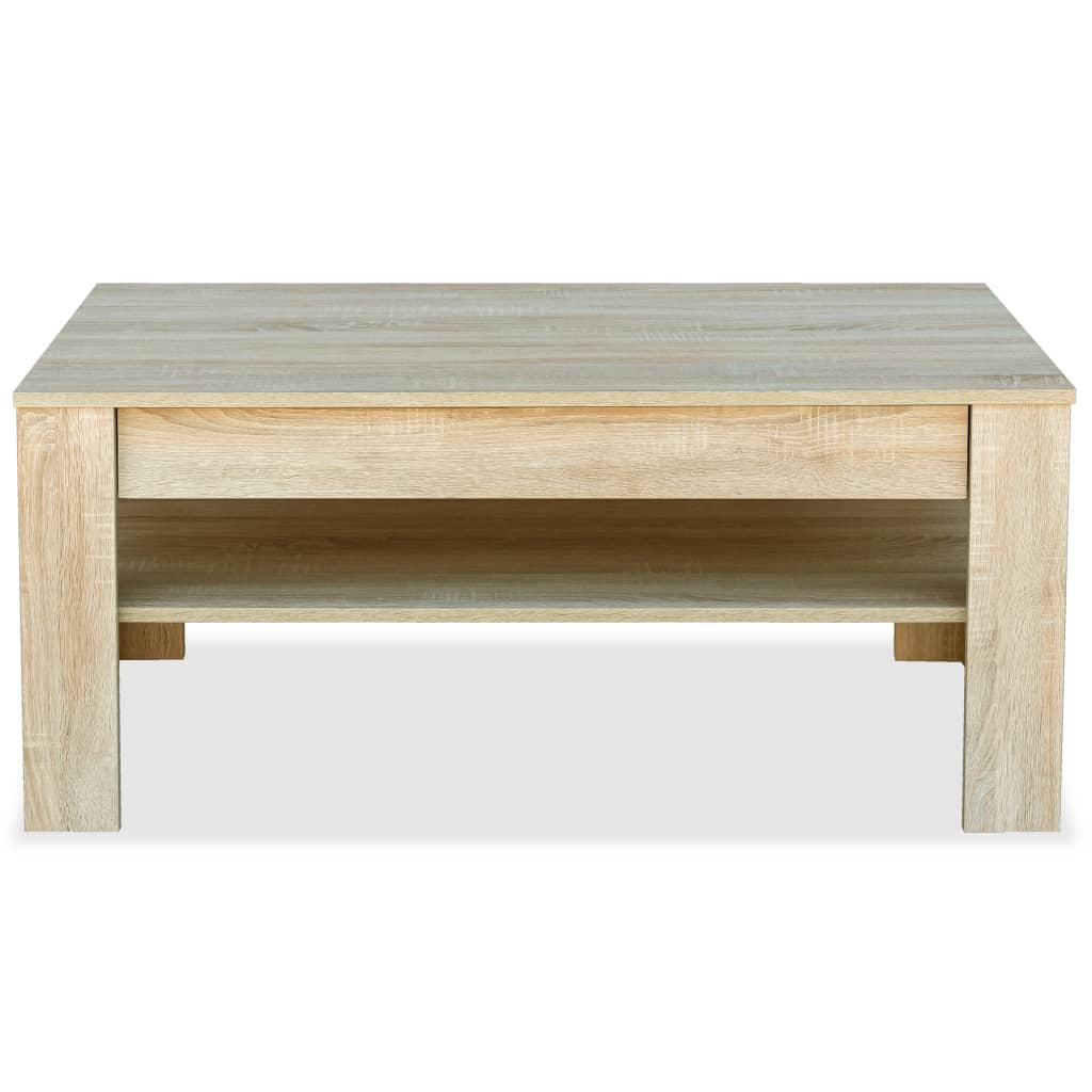 Coffee Table Chipboard Oak - 110×65×48cm