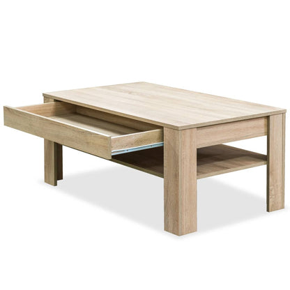 Coffee Table Chipboard Oak - 110×65×48cm