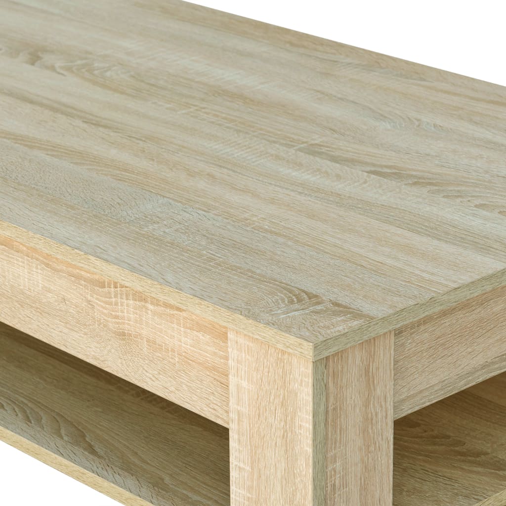 Coffee Table Chipboard Oak - 110×65×48cm