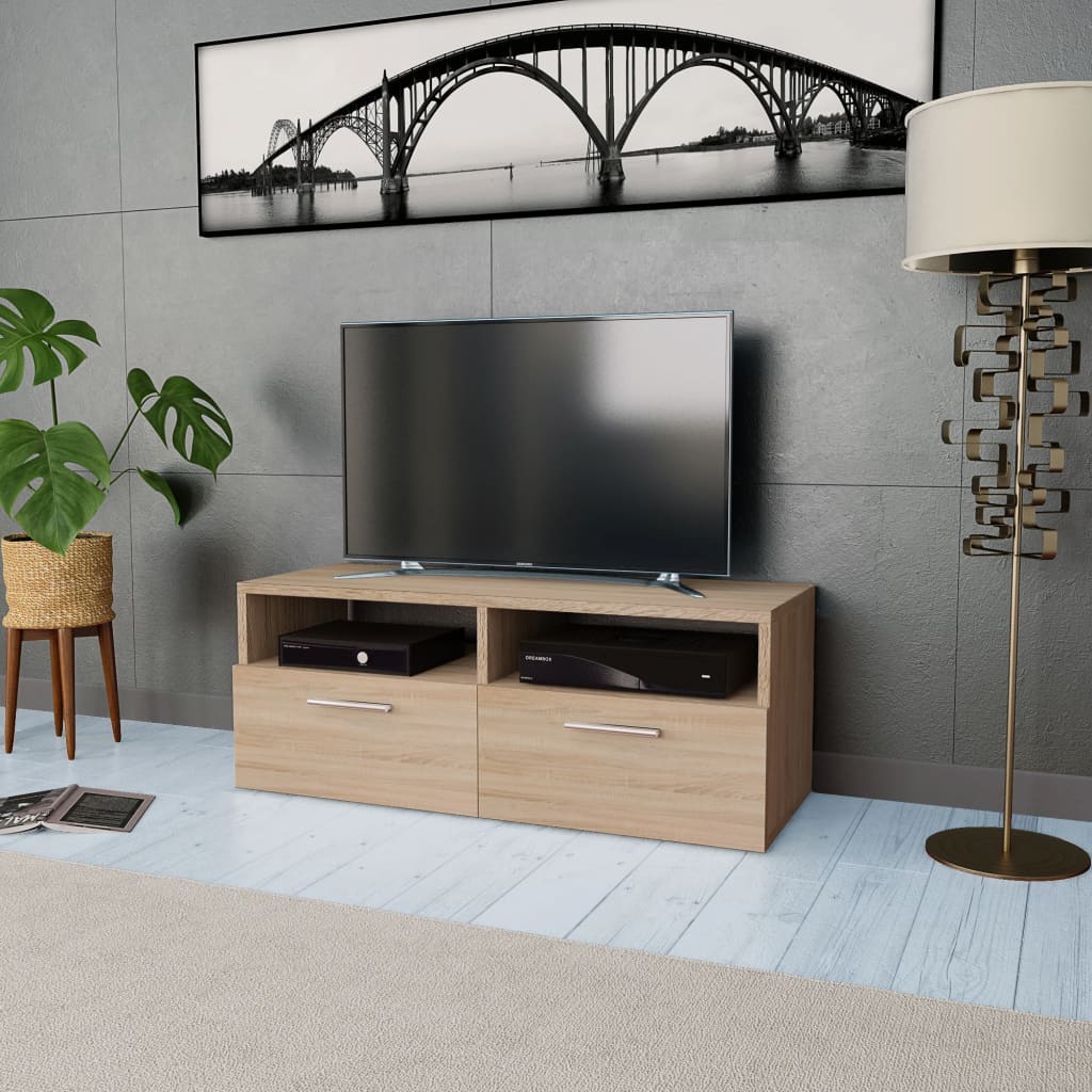 TV Cabinet Chipboard Oak
