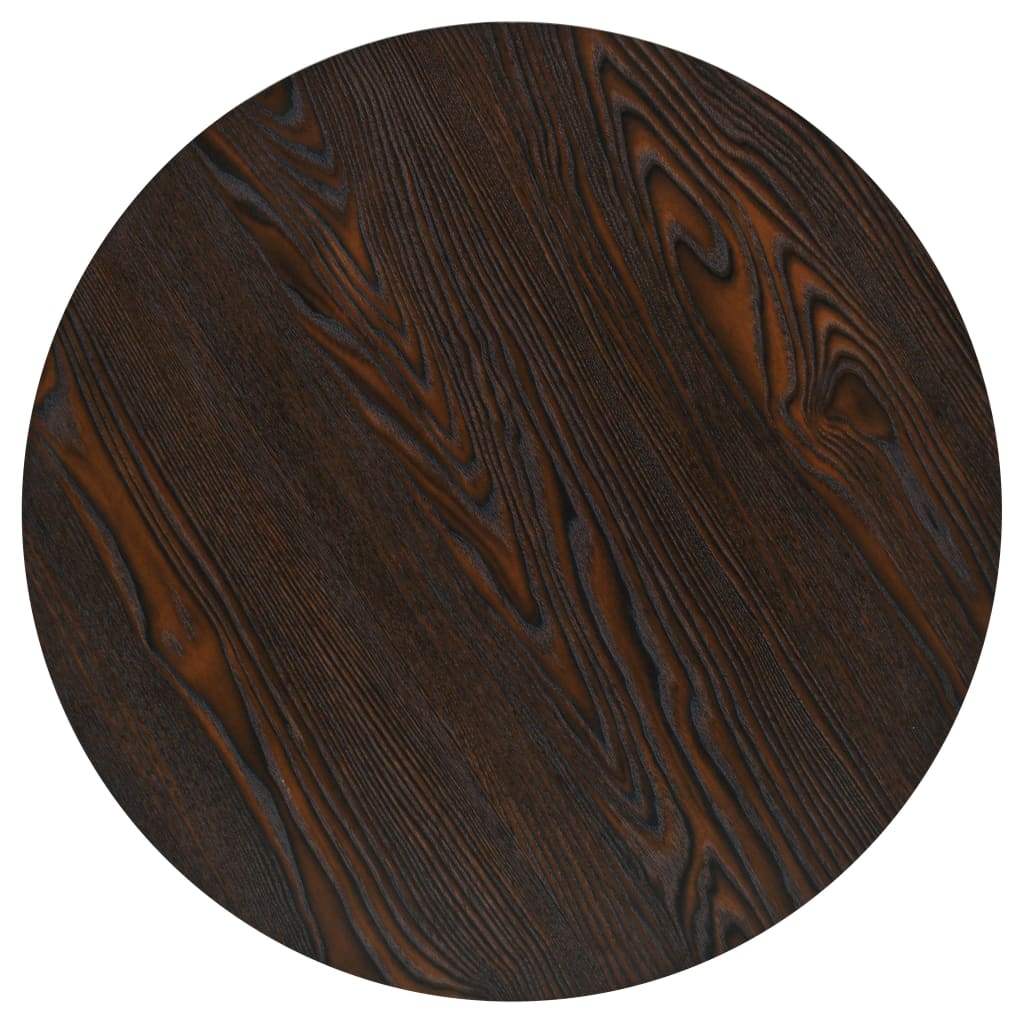 Bistro Table MDF and Steel Round Dark Ash Black