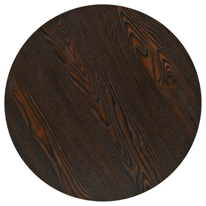 Bistro Table MDF and Steel Round Dark Ash Black