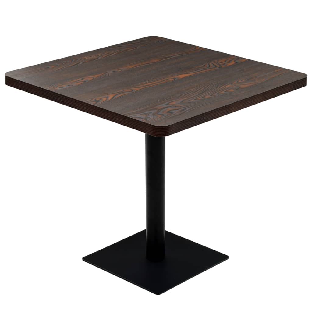 Bistro Table MDF and Steel Square Dark Ash