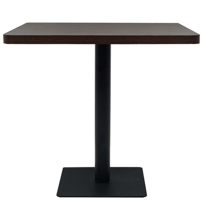 Bistro Table MDF and Steel Square Dark Ash