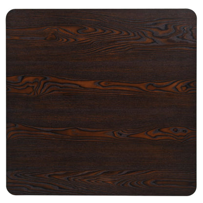 Bistro Table MDF and Steel Square Dark Ash