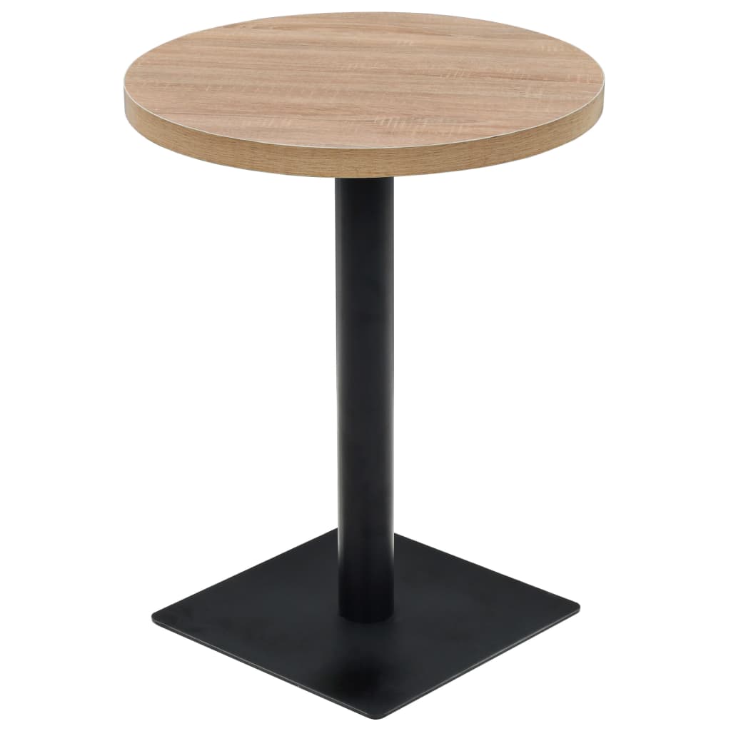 Bistro Table MDF and Steel Round Oak