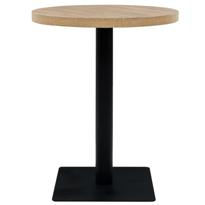 Bistro Table MDF and Steel Round Oak