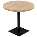 Bistro Table MDF and Steel Round Oak Colour