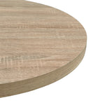 Bistro Table MDF and Steel Round Oak Colour