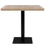 Bistro Table MDF and Steel Square Oak Colour
