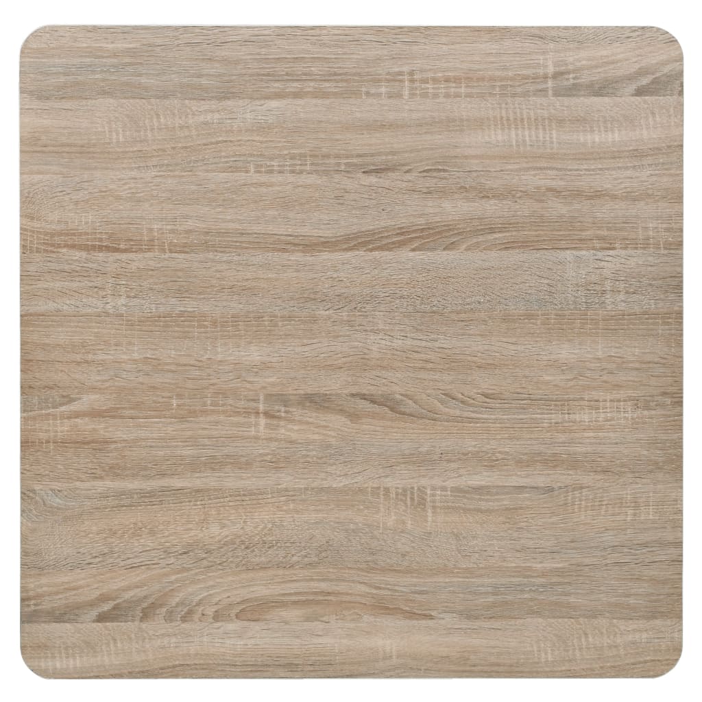 Bistro Table MDF and Steel Square Oak Colour