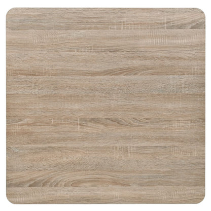 Bistro Table MDF and Steel Square Oak Colour