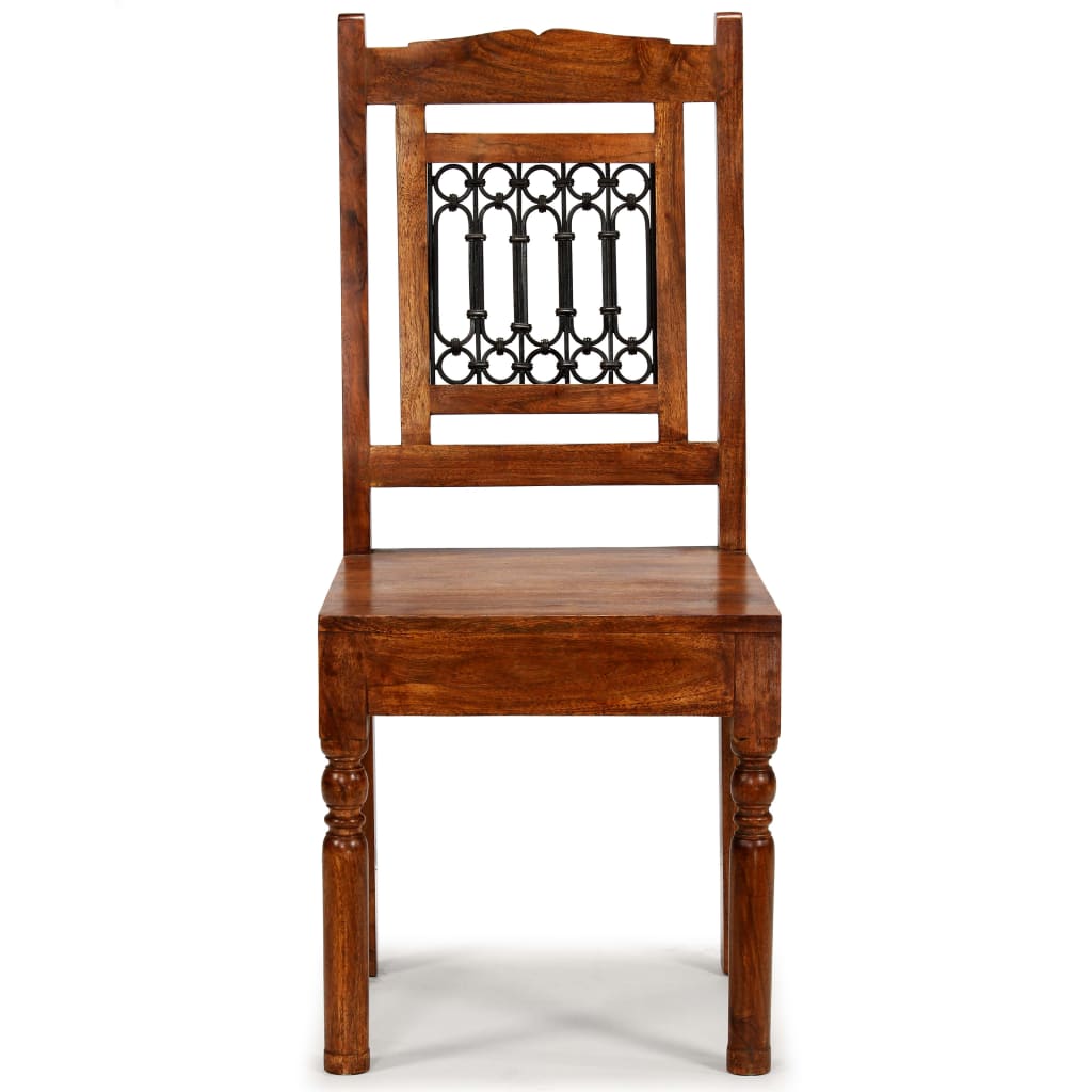 Dining Chairs 2 pcs Solid Wood with Sheesham Finish Classic