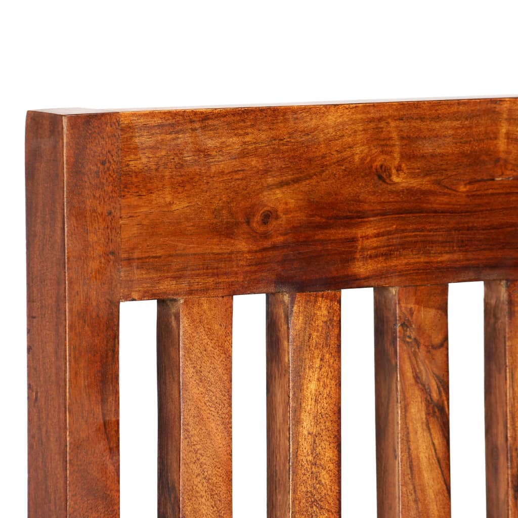 Dining Chairs 2 pcs Solid Wood with Sheesham Finish Modern