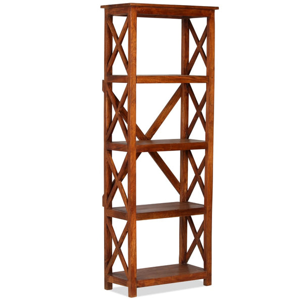  Bookshelf Solid Acacia Wood Sheesham Finish
