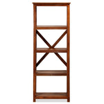 Bookshelf Solid Acacia Wood Sheesham Finish