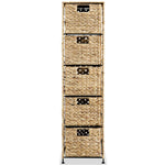 Storage Unit with 5 Baskets Water Hyacinth