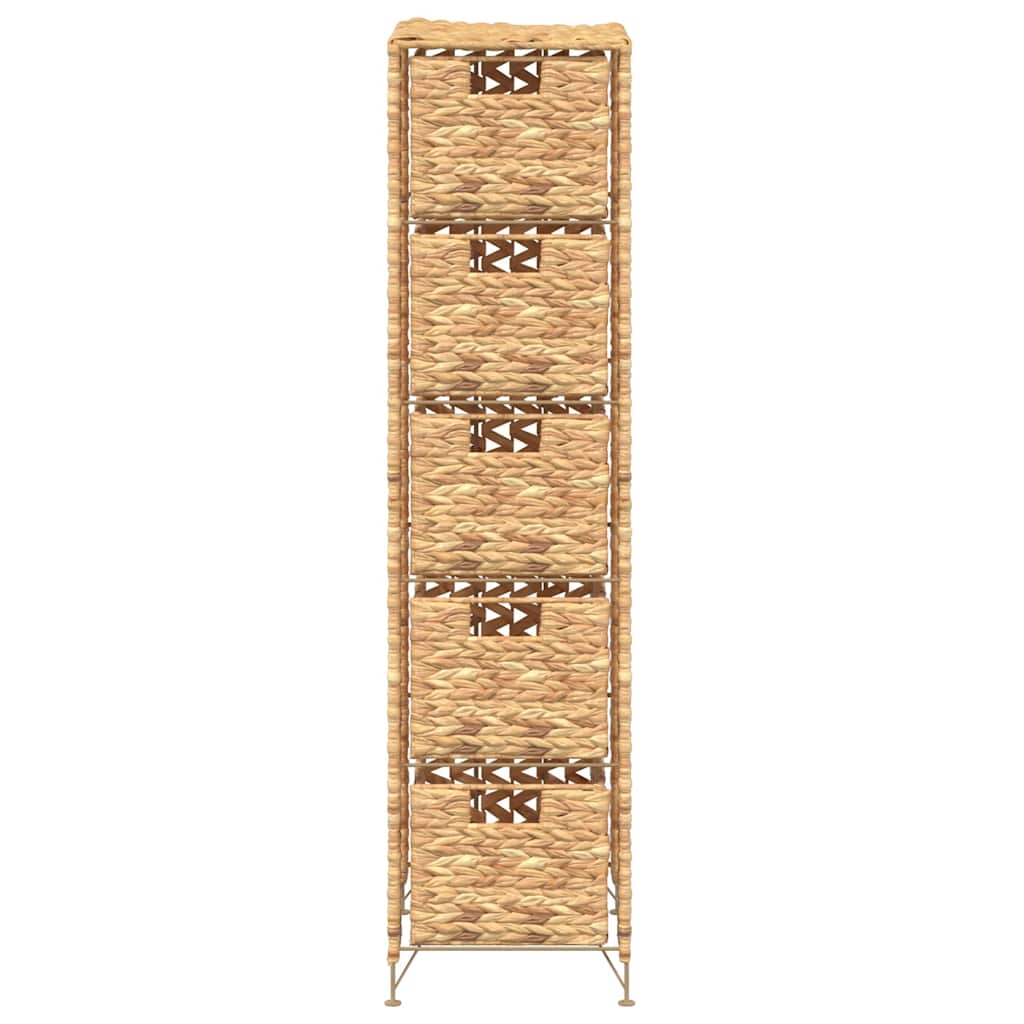 Storage Unit with 5 Baskets Water Hyacinth