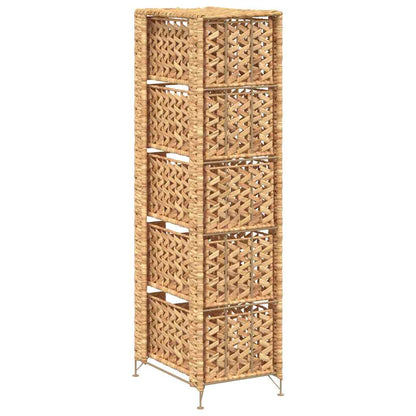 Storage Unit with 5 Baskets Water Hyacinth