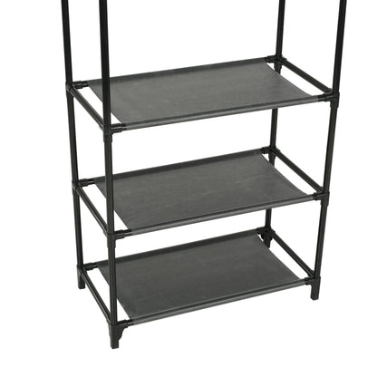 Clothes Rack Steel & Non-woven Fabric Black