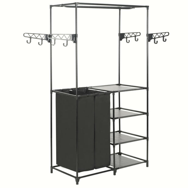  Clothes Rack Steel and Non-woven Black