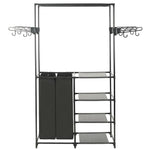 Clothes Rack Steel and Non-woven Black