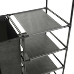 Clothes Rack Steel and Non-woven Black