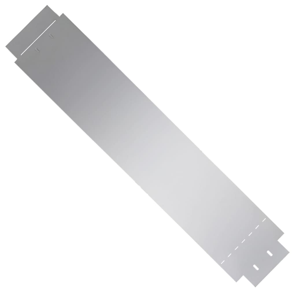 Lawn Fence 10 pcs Galvanised Steel