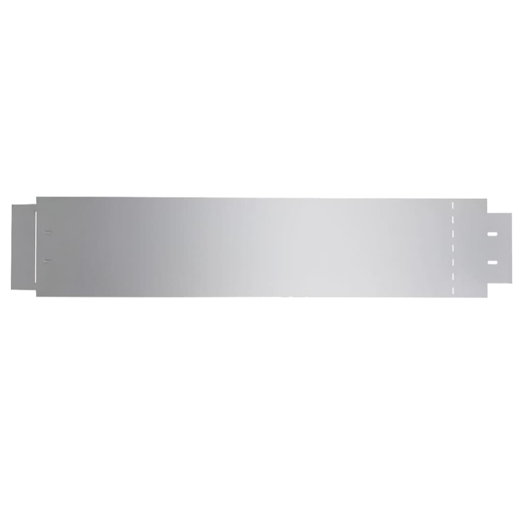 Lawn Fence 10 pcs Galvanised Steel