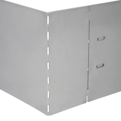 Lawn Fence 10 pcs Galvanised Steel