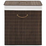 Bamboo Laundry Bin Rectangular Dark Brown